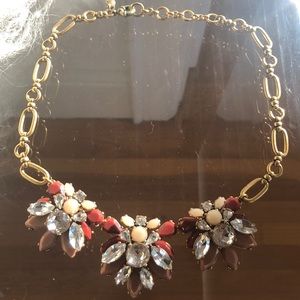 J Crew Statement Necklace, Pink and Maroon